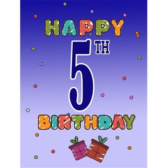 Carolines Treasures  Happy 5Th Birthday Flag Garden Size