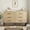 Wood color, variant on 6-Drawer Dresser - 52" Wide MDF & PB Board Chest with R-Shaped Legs, Spacious Wood Grain Storage Cabinet for Bedroom, Living Room, Entryway, Freestanding Organizer