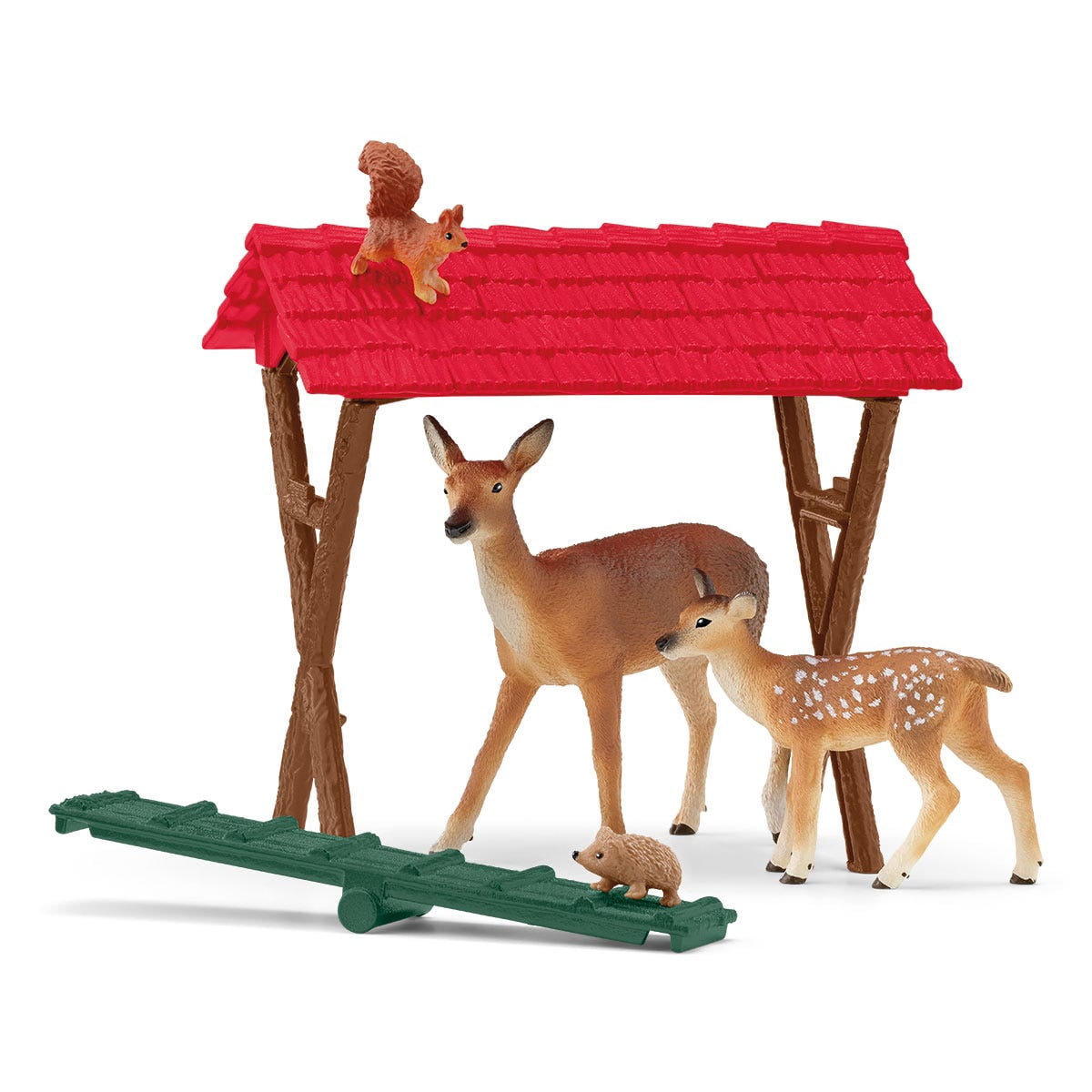 Schleich Farm World - 39PC Feeding the Forest Animals Playset Toy with Deer, Fawn, Hedgehog, Squirrel Figures & More - Fun, Educational Figurines for Boys & Girls - Kids 3+