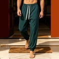 thumbnail image 6 of Elvqul Mens Jooger Joggers with Pockets Elastic Waist Atheletic Pants Solid Workout Outdoor Relaxed Fit Pants for Men Drawstring, 6 of 6