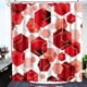 thumbnail image 3 of Cortina de ducha para baño, cortina de baño impermeable con decoración de arte geométrico, juegos de cortinas de ducha de tela abstracta para decoración del hogar, 3 of 5