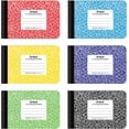 thumbnail image 1 of xianlin-Jr. Composition Notebooks, Notebooks for School, School Supplies, Half Size, 4-7/8 x 7-1/2 Inches, Wide Ruled Paper, Kids Journal, 80 Sheets, Assorted Primary Covers, 6 Pack (63779), 1 of 4