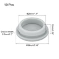 thumbnail image 3 of 10pcs Silicone Snap in Locking Hole Plugs,28mm Narrow Groove 2.5mm for Kitchen Waterproof Sealing Plugs Grey, 3 of 7