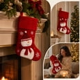 thumbnail image 5 of Kbndieu Red Felt Christmas Stockings, Embroidered Xmas Stockings Santa, Snowman, Reindeer Xmas Character, Christmas Hanging Ornament for Family Holiday Season Decor, 5 of 6