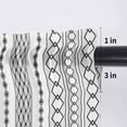 thumbnail image 5 of Black White Striped Valance Curtains for Kitchen/Living Room/Bathroom/Bedroom Window, Rod Pocket Small Topper Half Short Window Curtains Voile Sheer Scarf, Modern Farmhouse Geometric 54"x18", 5 of 8