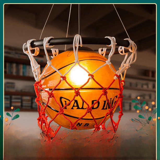 Candelabro de baloncesto retro americano, personalidad creativa, restaurante, gimnasio, tienda, tema deportivo, tienda de ropa, candelabro decorativo
