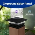 thumbnail image 3 of QUICDEER Solar Post Cap Lights, 4x4 Solar Post Cap Lights, PP/PS, Automatic Light Control, Commonly Used in Gardens, Patios, 3.5x3.5 PVC/Composite, 4 x 4 Wood/PVC/Composite Posts，Black, 6 Pack, 3 of 6