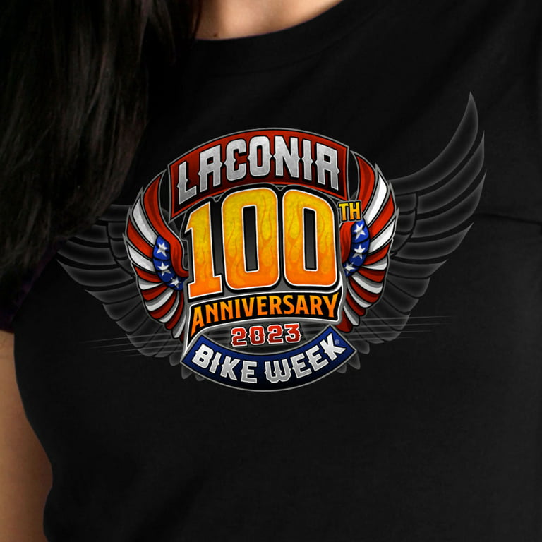 Hot Leathers ELL1081 Women's Black Laconia Bike Week 2023 100th 