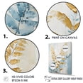 thumbnail image 3 of Designart "A Symphony Of Blue And Golden Ferns IV" Ferns Floater Framed Canvas Prints, 3 of 5