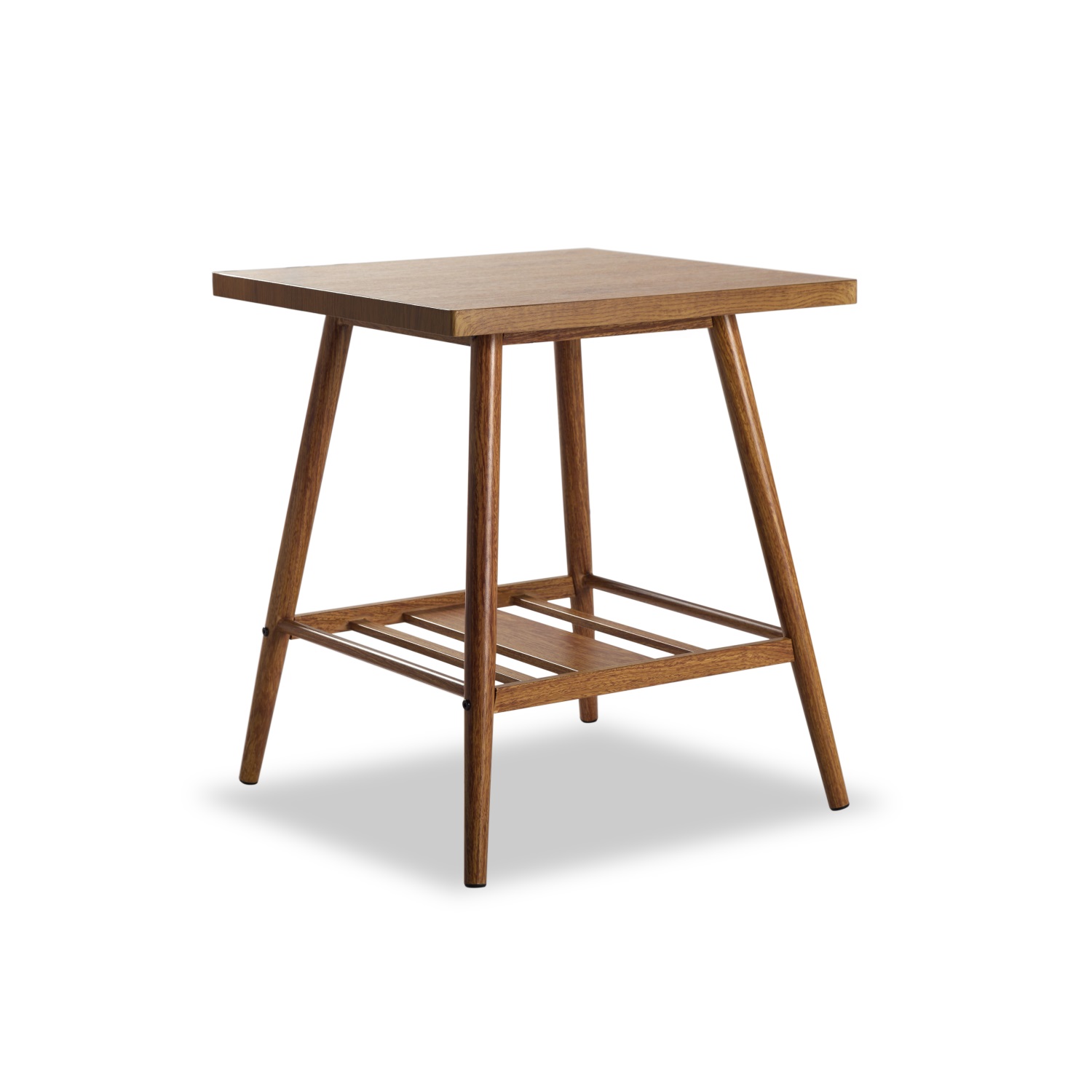 Kadyn 19.7" Square End Table, Metal Side Table for Living Room, Brown Mid Century Modern End Table with Shelf Kadyn 19.7" Square End Table, Metal Side Table for Living Room, Brown Mid Century Modern End Table with Shelf