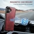 thumbnail image 2 of ELEHOLD Case for iPhone 16 Plus,2 in 1 Detachable Magnetic Leather Wallet Case with Card Holder Kickstand,Red, 2 of 7