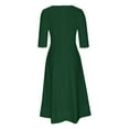 thumbnail image 5 of Wedding Dresses Womens Wedding Dress Women Elegant V-Neck Dress with Half Sleeves - Emphasizes Waist for An Evening Outfit, 5 of 7