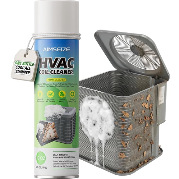 AIMSEIZE Foaming AC Coil Cleaner Heavy Duty HVAC Spray for Condenser  Evaporator Coils, 16.9 Oz 1Pcs.