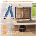 thumbnail image 5 of 43.7" Dog Crate Furniture, XL Dog Crate Dog Kennel Indoor with Wheels for Large Medium Small Dogs, Wooden Dog Kennel End Table with Sliding Door Wooden Furniture Crates for Living Room, Bedroom, 5 of 8