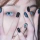 thumbnail image 1 of Mgmxbsth 10PCS Handmade Short Square False Nails, Devil's Eye Press on Nails, Cat Eyes Stick on Nails,French Tip False Nails, Full Cover Fake Nails fo, 1 of 5