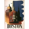 thumbnail image 2 of Vintage Apple Collection 18x24 White Modern Wood Framed Museum Art Print Titled - Boston Architecture, 2 of 4