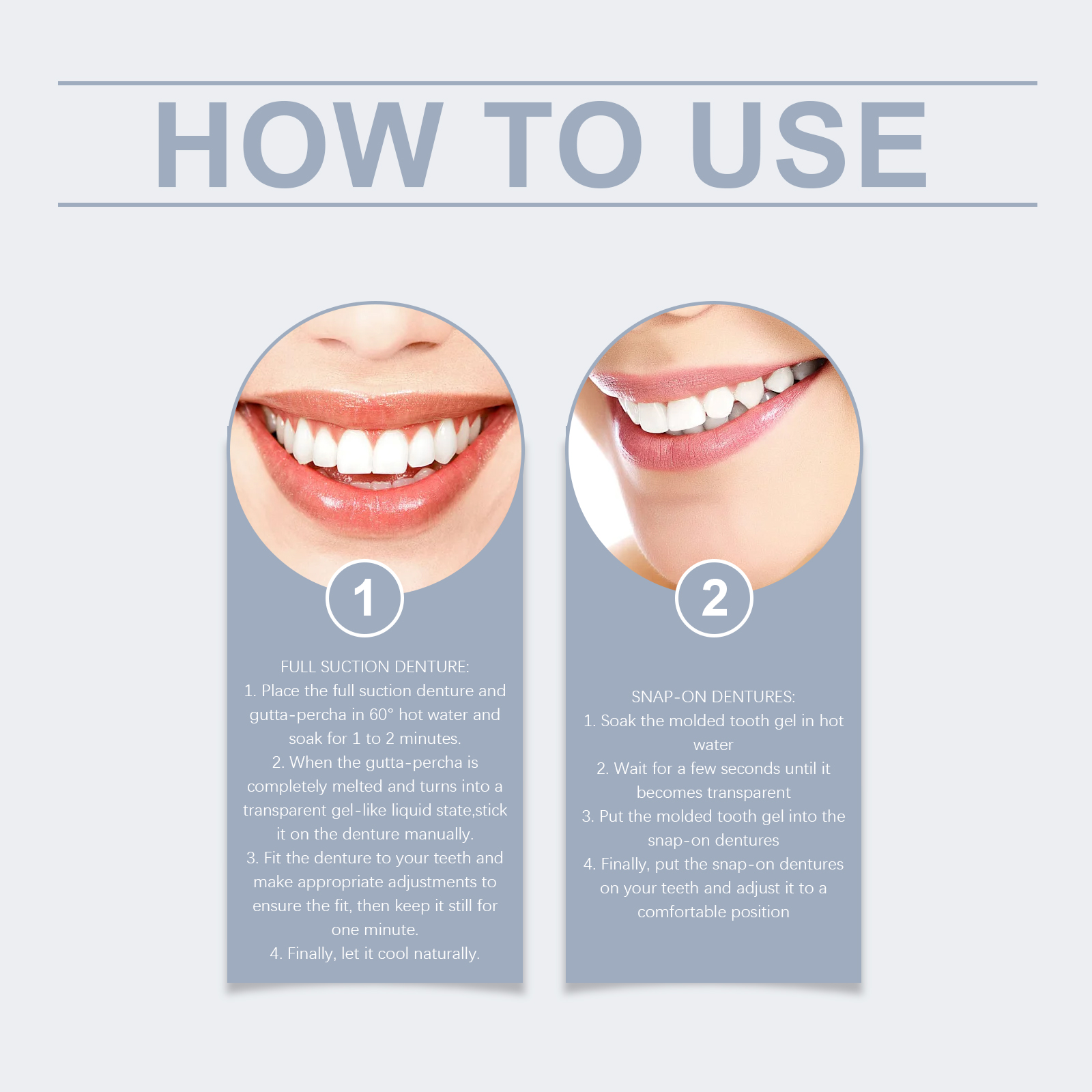 Alvantor Silicone Reline Protect Teeth Set, Full Suction Adjustable Fake Teeth for Instant Smile Enhancement Comfort Fit