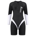 thumbnail image 3 of vastwit Womens One Piece Bathing Suit Stretchy Shorty Wetsuit Swimsuit Athletic Surf Swimwear Black XL, 3 of 7