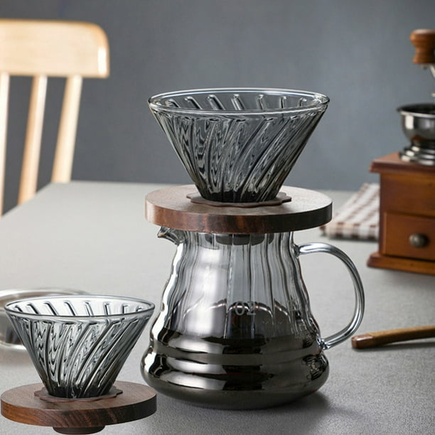 Cafetera para compartir hecha a mano con filtro de goteo, color gris, con nubes