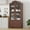 Brown, variant on POAO 71"Tall Arched Pantry Cabinet,Vintage Wood Kitchen Cabinet with 2 Large Drawers,4-Tier Storage Cabinet with Adjustable Shelf&Magnetic Clasp Doors