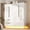 White, variant on ANPOO 3 Door Wardrobe Closet with 2 Drawers & Mirror, 70"H High Gloss LED Wardrobe Armoire with Hanging Rod, Wooden Large Freestanding Storage Wardrobe for Bedroom, High Gloss White Armoire