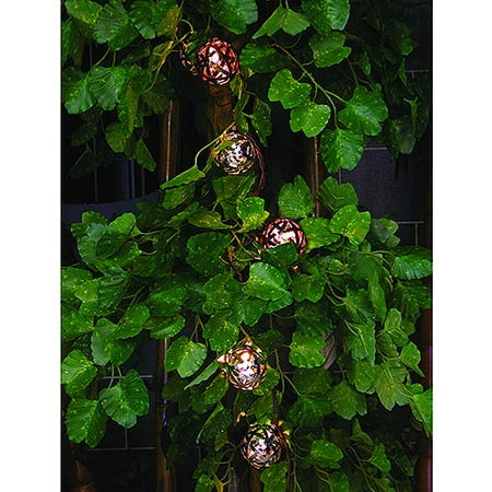 Metal Sheet Ball Light Strng -gold Coppr