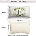 thumbnail image 2 of Monogram Letter F Throw Pillow Covers Floral 12x20 Inch, Greenery Spring Pillows Decorative Throw Pillows Pillowcase Summer Farmhouse Decor for Couch Sofa, Family Last Name Initial Pillow Case, 2 of 6