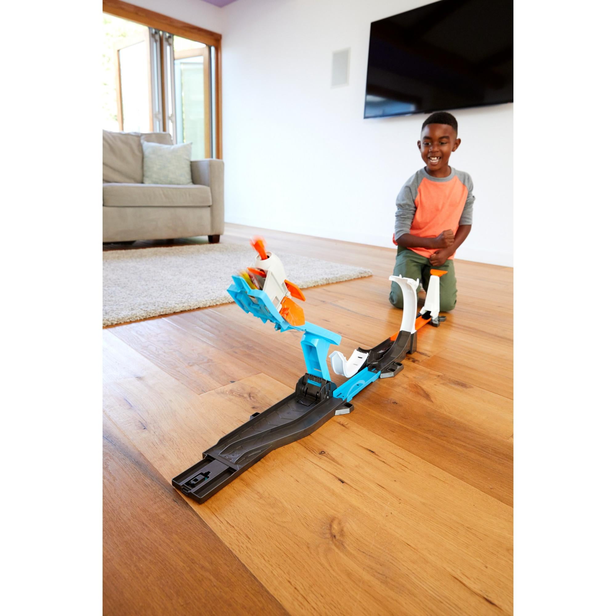 hot wheels track builder rocket launch challenge playset