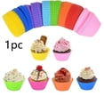 thumbnail image 2 of 10pcs Baking and Steaming Silicone Cake Mold, Muffin Cups, Microwave Oven Cake Cups, Baby Steamed Cake Mold, 2 of 2