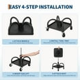 thumbnail image 2 of Towallmark 15.7"-20.5" Rolling Shop Stool,&nbsp;300LB Capacity Heavy Duty Mechanic Seat With Tool Tray, 3 Inch Locking Swivel Wheels, Adjustable Height, Soft Cushion, Black, 2 of 5