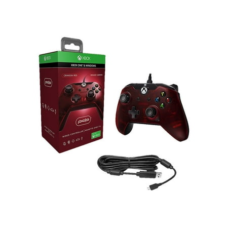 PDP - Wired Controller for PC, Xbox One, Xbox One S and Xbox One X - Crimson Red