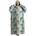 thumbnail image 2 of Oversized Blanket Hoodie,Adult Snuggle Fleece Wearable Blanket Fluffy Giant Hooded Sweatshirt, 2 of 12