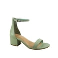 thumbnail image 1 of Women's Weekend Low Chunky Block Heel Open Toe Ankle Strap Dress Sandal Shoes Sage 7.5, 1 of 2