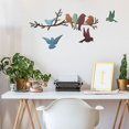 thumbnail image 2 of Decoración de pared con forma de rama de pájaro de hierro forjado creativa para colgar en la pared, para exteriores, patio, balcón, jardín, presa de césped, rama de pájaro, decoración de pared, 2 of 6