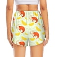 thumbnail image 4 of Running Shorts for Women, Shrimp Lemon Slices Workout Athletic Shorts with Pockets, Lounge Yoga Shorts Women, 4 of 7
