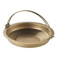 thumbnail image 2 of kowaku Sukiyaki Nabe Pot Sukiyaki Pan with Handle Campfire Round Noodle Pot Rustproof No Lid Camping Pot Camping Hanging Cooking Pot 22cm Gold, 2 of 9