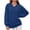 #05 Navy【Stock up on Your Favorite Colors】, variant on Women's Solid Color V-Neck Sweatshirt Long Sleeve Pullover Comfy Casual Fall Fashion Top | CSEONE,Black L