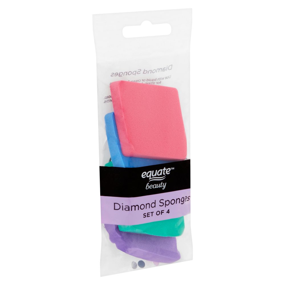 Equate Diamond Sponge, 4 Ct