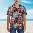 thumbnail image 4 of Haiem Rose Flowers Printed Hawaiian Shirt for Men - Men’s Casual Beach Summer Shirts - Stretch Fabric with Modern Fit-XX-Large, 4 of 9