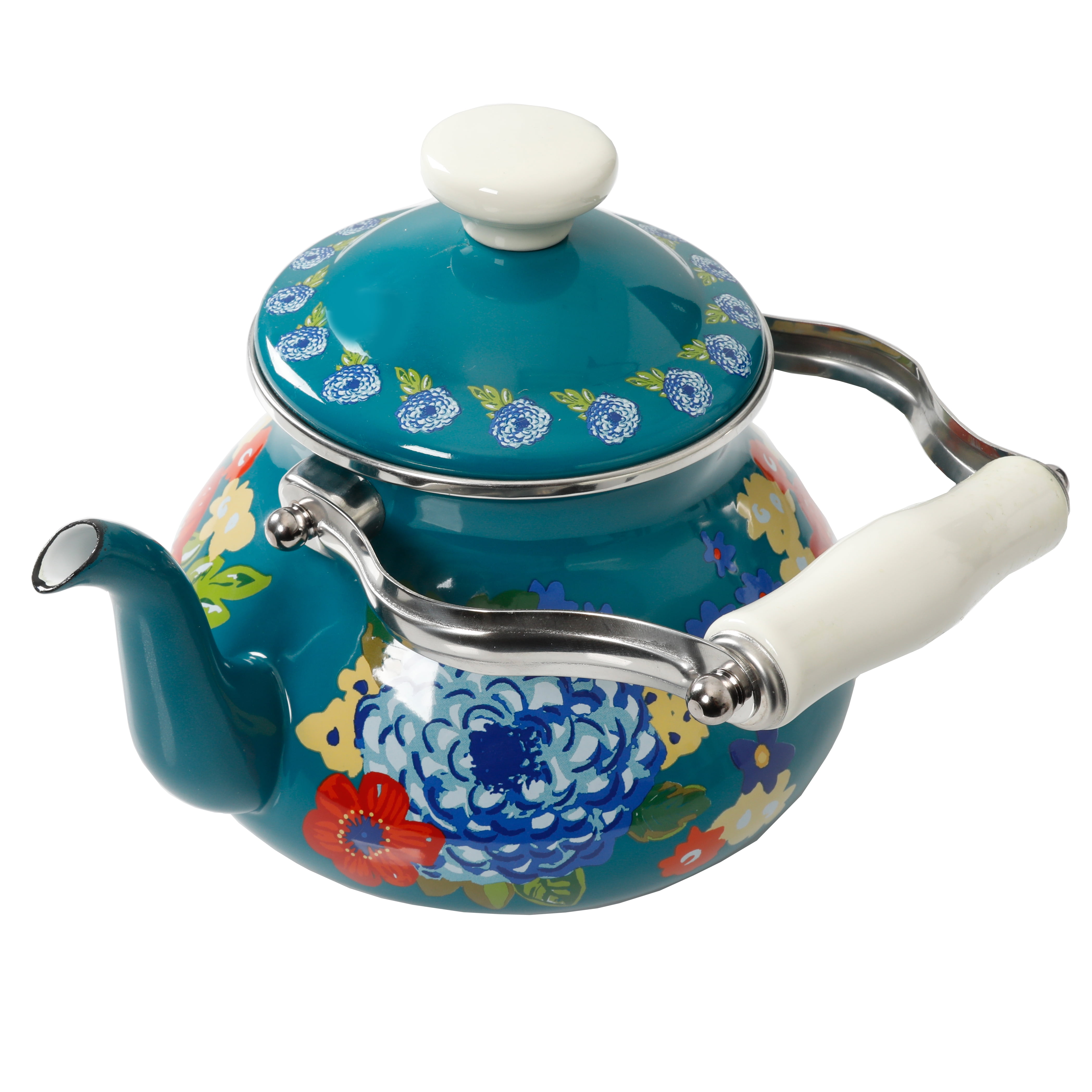 The Pioneer Woman Sweet Romance Stainless Steel Whistling Tea Kettle 
