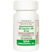Diphenhydramine 50mg Capsules 100ct btl (Pack of 2)