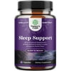 Natural Revitalizing Sleep Aid Formula - Melatonin with L-Theanine and GABA Supplement - Non-Addictive Deep Sleep Supplement - Nature's Craft Sleep Support 60 Capsules