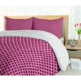 thumbnail image 5 of Ambesonne Geometric Duvet Cover Set, Sharp Rhombus Patterns, 2-Calking, Hot Pink, 5 of 7