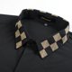 thumbnail image 3 of Blusa y camisa de manga larga con cuello vuelto para hombre, informal, de negocios, lisa, con botones, de manga corta, con cuello vuelto, blusa de poliéster para hombre, 3 of 8