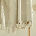 thumbnail image 4 of Lush Decor Boho Tufted Cotton Woven Tassel Fringe Throw, 60x50, Light Gray, Single, 4 of 11