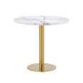 thumbnail image 6 of Tcbosik Round Dining Table with Faux Marble Top for 2-4 Person, 31.5 Inch Modern Kitchen Table with Metal Legs, Easy Assembly, White+Gold, 6 of 8