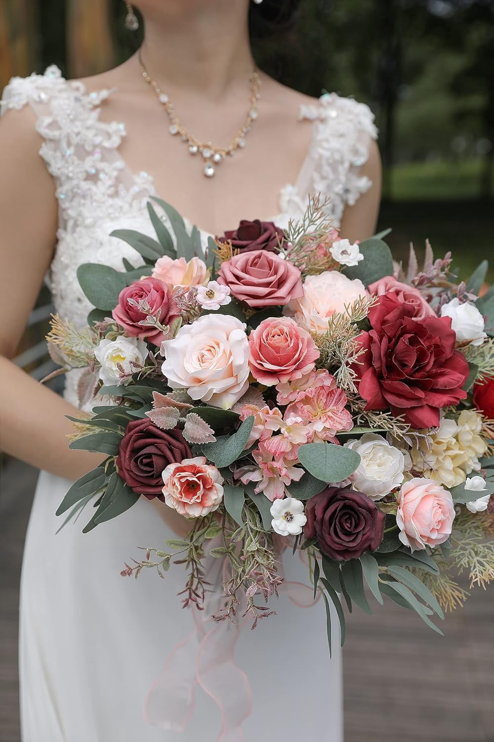 Artificial Flowers Combo Box Set Silk Flowers Fake Rose for DIY Floral Arrangements Wedding Bouquets Centerpieces Baby Shower Party Home Decorations（Nude Color）