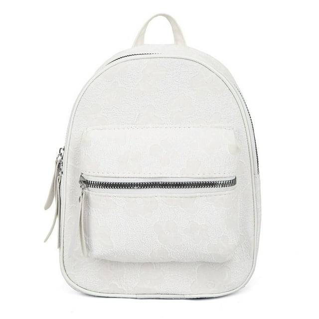 Retro Fashion Flower Backpacks Nylon Girl Small School Bag Rucksack (Pink)