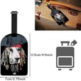 thumbnail image 2 of GZHJMY Basset Hound Dog in Pirate Hat Luggage Tags 1 Piece, PU Leather Travel ID Label with Privacy Name Card Cover for Travel Bag Suitcase Decoration, 2 of 6