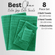 thumbnail image 5 of Casa Platino Toallas de Baño de 8 Piezas: Lujoso 100% Algodón Hilado en Anillos, Incluye 2 Toallas de Baño, 2 de Manos y 4 Paños, de Secado Rápido, Livianas, Esenciales para el Día a Día - Esmeralda, 5 of 8